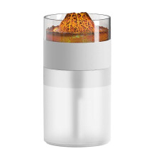 Volcano Cute Humidifier, 7 Color Atmosphere Light, USB Plug-in Desk Humidifier for Room Humidification