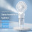 Portable Rechargeable Handheld Fan, ABS Black, With Humidification Mist Function, Pack of 2 4