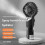 Portable Rechargeable Handheld Fan, ABS Black, With Humidification Mist Function, Pack of 2 5