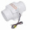 Ventilador em linha 4 polegadas 24V CC, ABS resistente à corrosão, para ventilação de casa de máquinas de barco RV 3