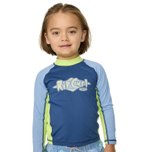 (1 - 2 Years, Light Navy) Rip Curl Kids Ride The Wave UPF Long Sleeve Rash Vest