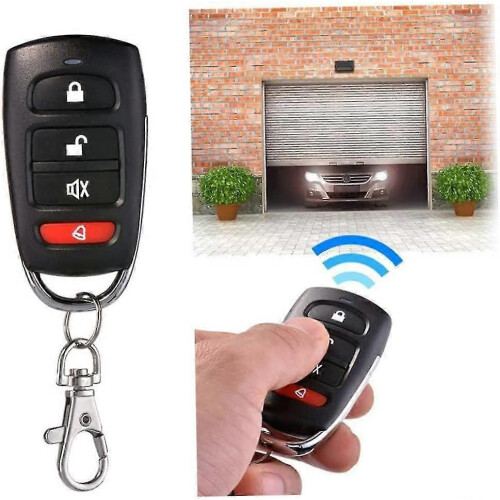 2Pcs 433MHz Fixed Code Door Remote Key, 4-Button Universal Garage Door Remote Control 1