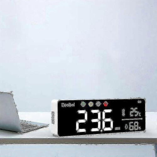 Digital Decibel Sound Meter, Dm1306d Smart Wall Mounted Noise Detector, 30-130dBA Range, LED Display 2