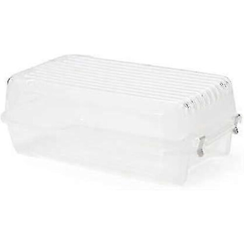 Shoe Boxes, Stackable Foldable Transparent Breathable PP Plastic Shoe Storage Boxes with Plastic Connectors 1