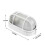 Oval Bulkhead Lamp, IP54 Vandal Resistant, Aluminium Base Glass Diffuser, Wire Guard, E27 60W, White 2