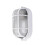 Oval Bulkhead Lamp, IP54 Vandal Resistant, Aluminium Base Glass Diffuser, Wire Guard, E27 60W, White 4