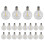 20 Pcs G40 LED Replacement Light Bulbs, E12 Screw Base, Shatterproof Plastic Clear Globe Bulbs compatible with Solar String Lights, 3Volt 2