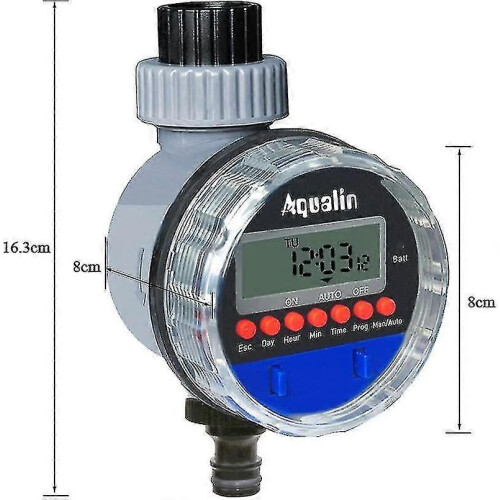 Programmateur d'arrosage automatique, 8 programmes, vanne à bille, compatible avec robinet de 19 mm (3/4 pouce), pression de service de 0 à 8 bars 2