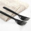Plastic Forks, 100 Pcs Black Disposable Reusable Dinner Serving Forks for Daily Meals 2