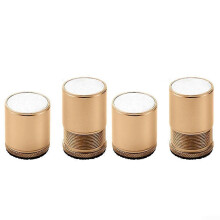 Rehausses de pieds de table de lit réglables en métal, lot de 4, couleur or, insonorisées, base antidérapante, hauteur réglable de 47 mm à 79 mm