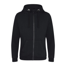 (XL, Jet Black) AWDis Just Hoods Mens Graduate Heavyweight Full Zip Hoodie