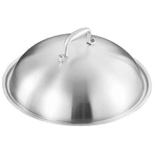 Coperchio per piastra in acciaio inox, 32 cm, argento, protezione antipolvere per superfici di cottura da 32 cm, sia per esterni che per interni.