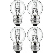 Halogen Golf Ball Bulb E27 Base 28W Equals 40W 370lm 2700K Warm White Dimmable Clear 2000 Hours Average Life