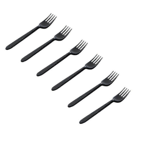 Plastic Forks, 100 Pcs Black Disposable Reusable Dinner Serving Forks for Daily Meals
