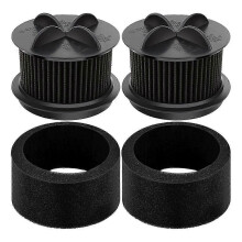 Filtro de repuesto para aspiradora, paquete de 2, negro, lavable y reutilizable, Compatible con Bissell Style 9 10 12 Powerforce sin bolsa