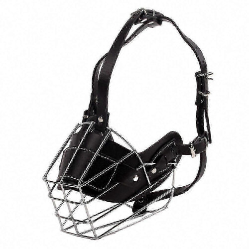 Wire Basket Muzzle for Bull Terrier, Adjustable Durable Lightweight Steel Dog Training Muzzle with Neoprene Padding