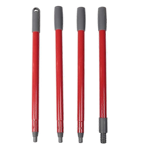 Telescopic Iron Mop Replacement Handle compatible with Vileda O-cedar EasyWring RinseClean Rotary Mop 4 Adjustable Length Red