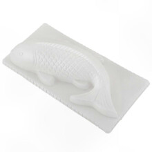 DIY 3D Koi Fish Mold, Plastic 31 x 15.8 cm White Baking Mold for Jelly, Mousse, Chocolate, Pudding, Cakes, Soap Making