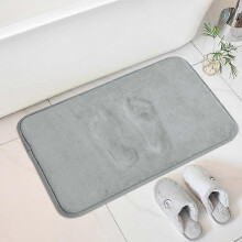 Coral Fleece Memory Foam Bath Mat 40x60cm Non-Slip Absorbent Quick-Dry Washable