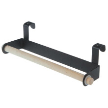 Towel Rack Punch-free Hook Installation for Door Back, Iron and Wood Storage Rack