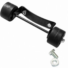 Vervangende wielset, massieve nylon wielen met ijzeren beugel, compatibel met universele ronde terrasverwarmers.