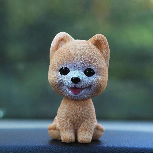 Nodding Dog Car Dashboard Decoration with Resin Flocking Technology