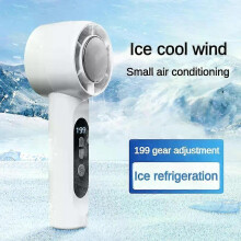 Handheld Portable Fan, 199 Speed Adjustable USB Rechargeable Cooling Fan with LED Display, for Home Office Travel