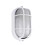 Oval Bulkhead Lamp, IP54 Vandal Resistant, Aluminium Base Glass Diffuser, Wire Guard, E27 60W, White 1