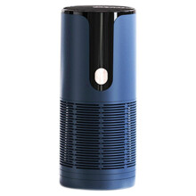 Purificatore d'aria per portabicchieri auto compatibile con filtro HEPA a 3 stadi True HEPA per allergie e odori, colore blu scuro.
