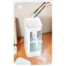 Portable Mobile Air Conditioner, USB Rechargeable Small Air Humidifier Fan, 120ml Water Tank 36dB Low Noise ABS, 390g for Home Office Indoor