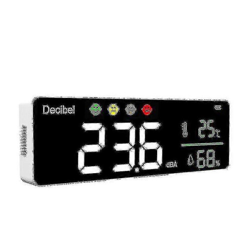 Digital Decibel Sound Meter, Dm1306d Smart Wall Mounted Noise Detector, 30-130dBA Range, LED Display