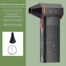 Cordless 130000rpm Violent Turbo Fan, 52m/s 16-level Wind Speed, Type-C 30W PD Charging, 8000mAh