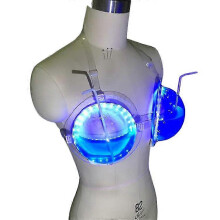 LED-beha met blauw licht, werkt op batterijen, voor feestjes en entertainment.