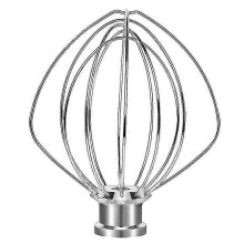 Fouet à œufs en acier inoxydable compatible avec les robots de cuisine, 125 mm, argent