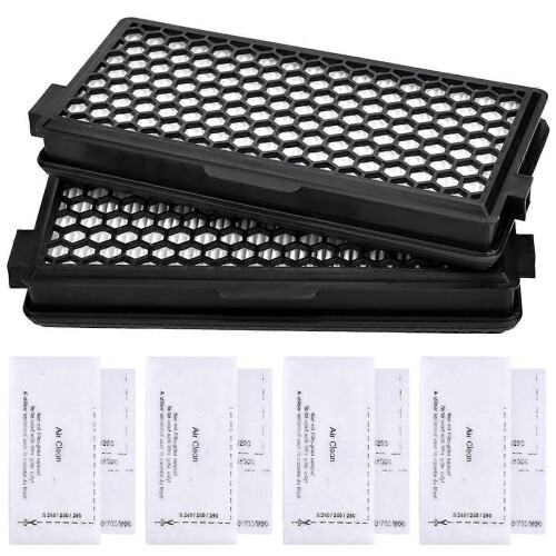 Replacement Filter Sets compatible with Miele Compact C1 C2 Complete C2 C3 S8340 HEPA Activated Carbon Washable Reusable