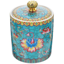 Ceramic Tea Storage Jar, 2 Pack, Sky-Blue, Lid, 3.93x2.87x2.87 Inch, for Tea, Coffee, Candy, Dry Food Storage