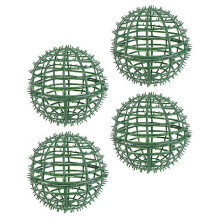 Estrutura de Topiária Redonda para Jardim, Plástico Verde, 20x20x20cm, Pacote com 4 Unidades, para Decoração