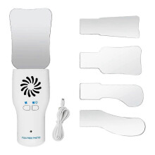 Dental Anti-Fog Mirrors Set, Stainless Steel Fog Free Intraoral Photography Mirror with LED Light, Orthodontic Reflectors, White