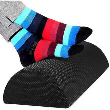Under Desk Footstool, High Density Sponge Ergonomic Footstool Cushion, Non-slip Removable Washable Cover, Handle Portable