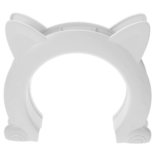 Porta para Gato, 8.84x10.61 Polegadas, ABS Branco, Ajusta a Portas Maciças e Ocas, Acesso Independente
