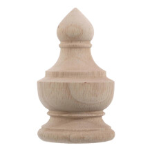 Drewniana zwieńczenie masztu flagowego, solidna beżowa drewniana balustrada schodowa, dekoracyjna, 10 x 6 cm