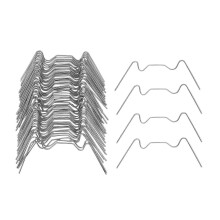 Gewächshaus-Verglasungsclips, 7 cm Edelstahl-Blattfederclips Typ W, Silber, 100er-Packung für Gewächshaus-Glasscheiben