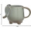Ceramic Elephant Tea Mug 15oz Green 5.5"W x 5"H 2