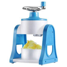Macchina per ghiaccio tritato a manovella per granite, frappè e cocktail ghiacciati, in materiale ABS blu