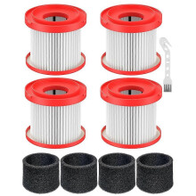 Wet Dry Vacuum HEPA Filter Replacement 4 Pack, compatible with Milwaukee 0780-20 0880-20 0880-20 0960-20 0960-21 0970-20