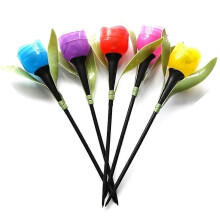 Solárna tulipánová lampa 10 ks, 2V 11MAH LED biele svetlo, 8-10 hodín osvetlenia, vodeodolná vonkajšia záhradná dekorácia trávnika