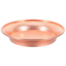 Tigela de Cobre para Gato, 6 Polegadas, Anti-Virada, Metal Martelado à Mão, Cor Dourada para Comida e Água