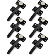 6 Pack Sectional Sofa Connecting Brackets, Invisible Plastic Coating, Serrated Adjustable Lock, for Sofa Furniture Attachment