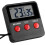 Digitale thermometer-hygrometer met groot LCD-scherm en sensorlijn voor temperatuurmeting. 1
