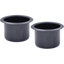 2 piezas de insertos de repuesto de metal de aleación para portavasos, compatibles con manijas de sillones reclinables, color plata.